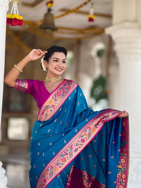 Women_Paithani_Silk_Saree_With_Blouse_Piece