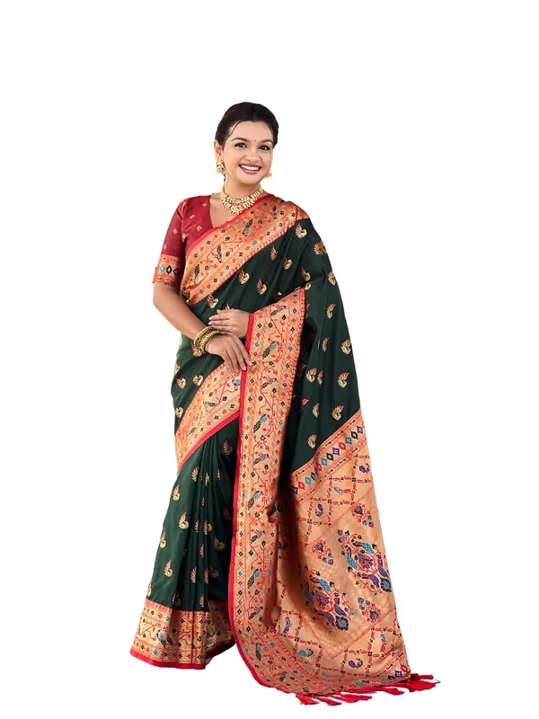 WoMensilk_Paithani_Saree_With_Unstitched_Blouse_Piece