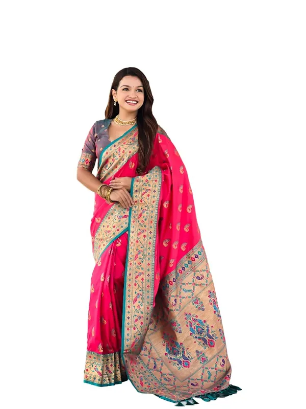 WoMensilk_Paithani_Saree_With_Unstitched_Blouse_Piece