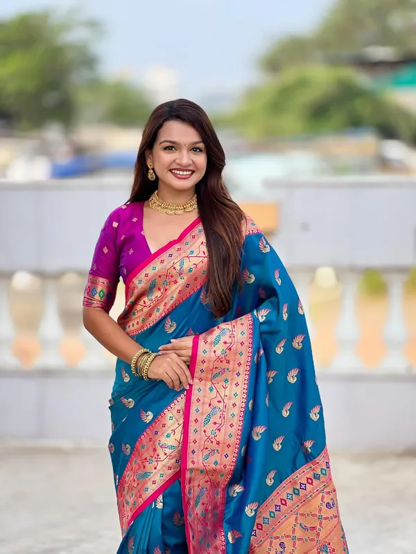 WoMensilk_Paithani_Saree_With_Unstitched_Blouse_Piece