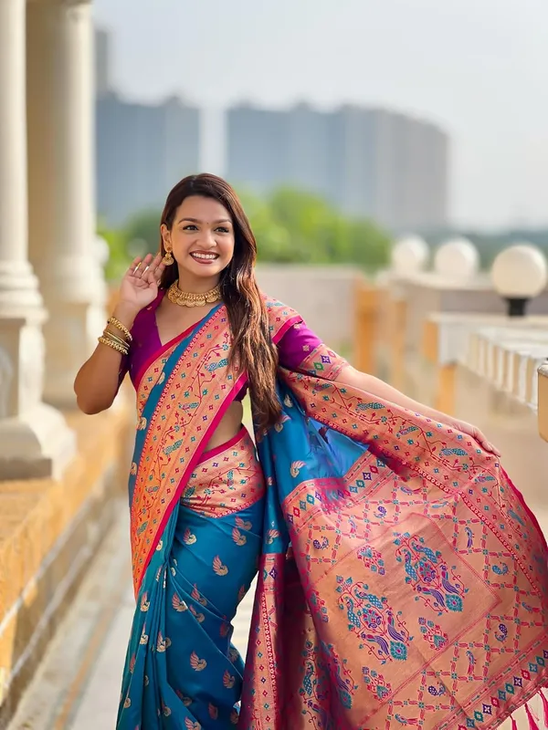 WoMensilk_Paithani_Saree_With_Unstitched_Blouse_Piece