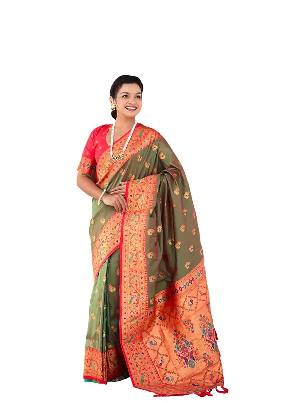 WoMensilk_Paithani_Saree_With_Unstitched_Blouse_Piece