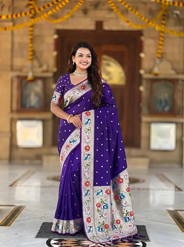 Paithani_Silk_Saree_With_Blouse_Piece