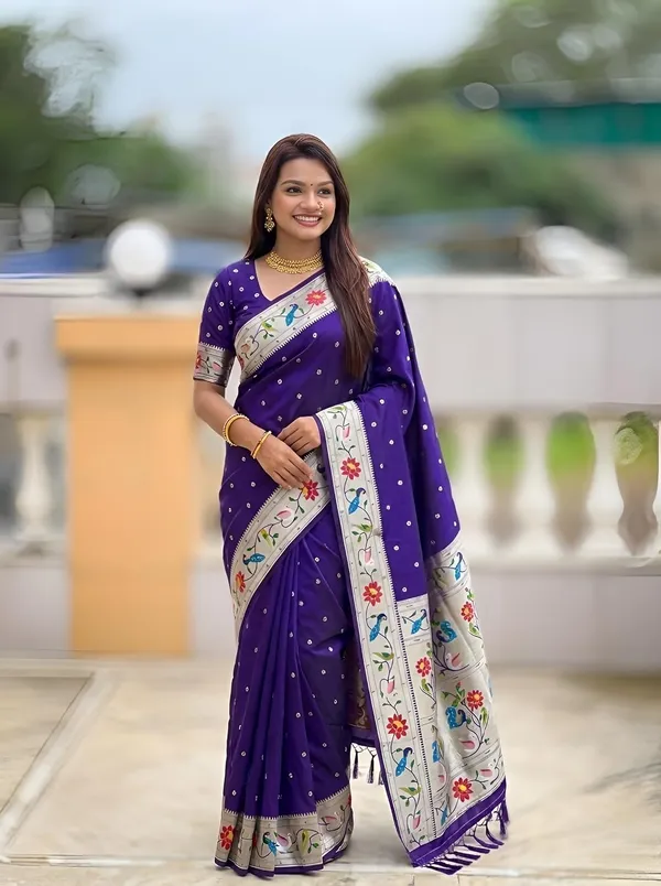 Paithani_Silk_Saree_With_Blouse_Piece