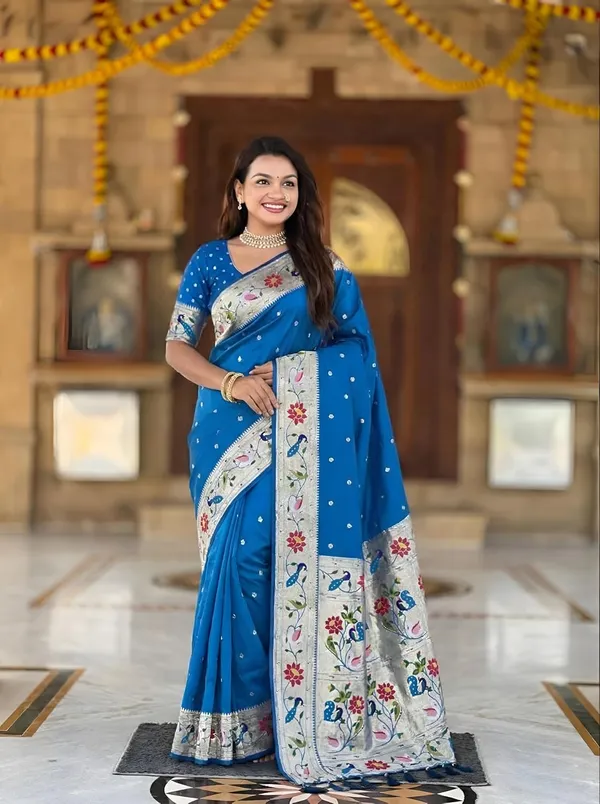 Paithani_Silk_Saree_With_Blouse_Piece