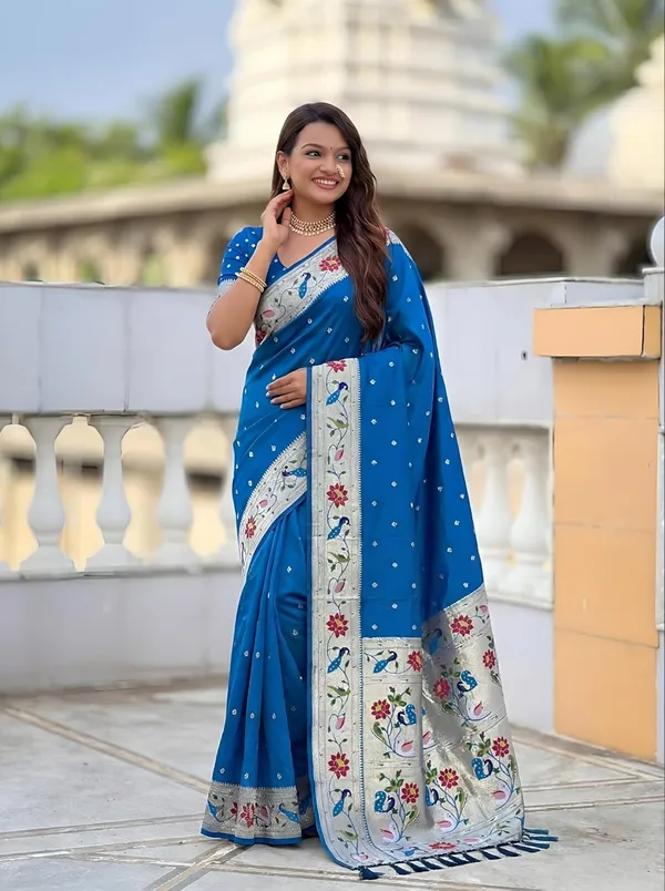 Paithani_Silk_Saree_With_Blouse_Piece