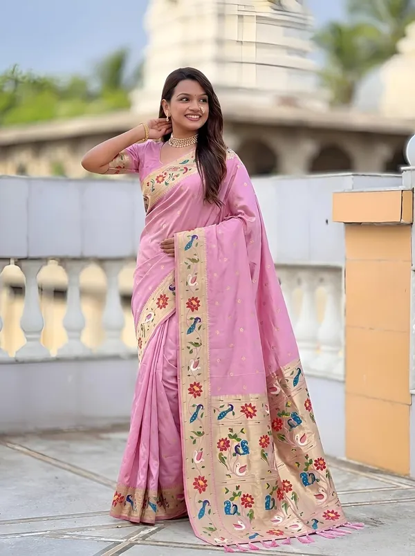 Paithani_Silk_Saree_With_Blouse_Piece
