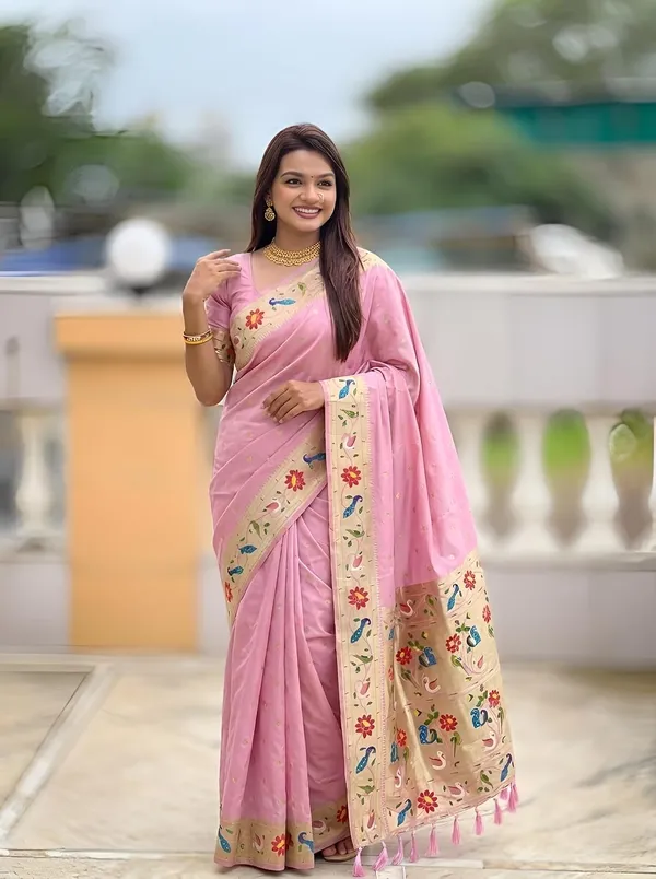 Paithani_Silk_Saree_With_Blouse_Piece