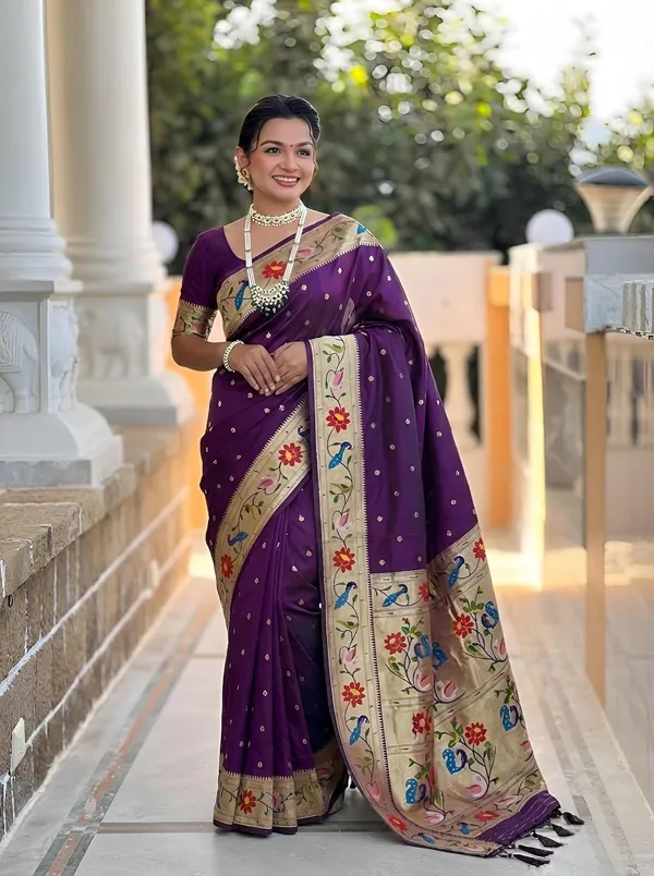 Paithani_Silk_Saree_With_Blouse_Piece