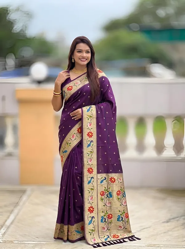 Paithani_Silk_Saree_With_Blouse_Piece