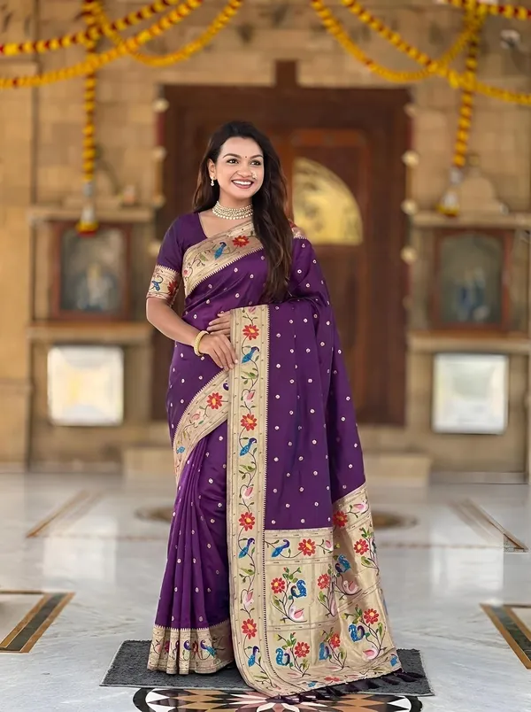 Paithani_Silk_Saree_With_Blouse_Piece
