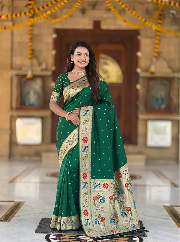 Paithani_Silk_Saree_With_Blouse_Piece