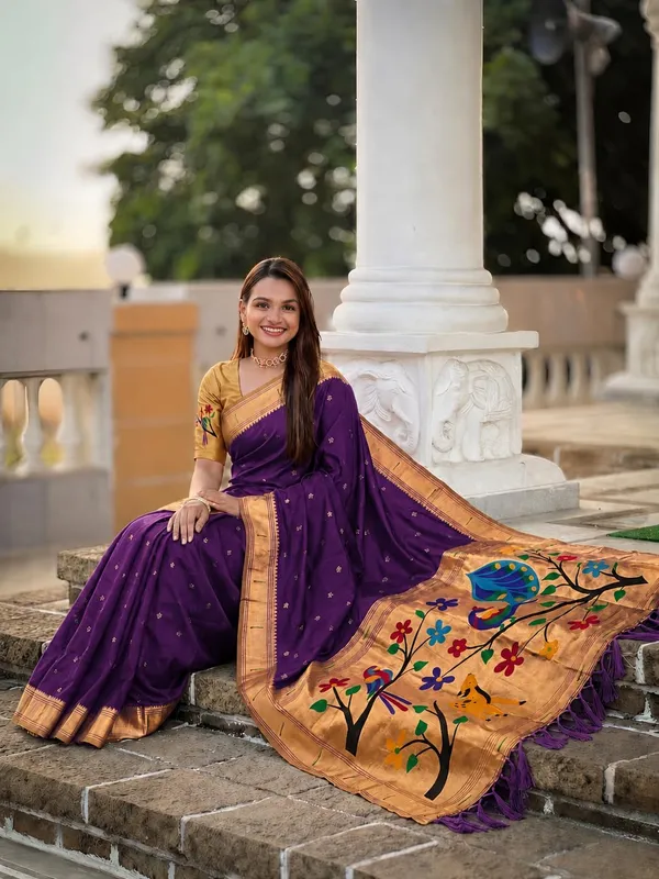 Paithani_Silk_Saree_With_Blouse_Piece