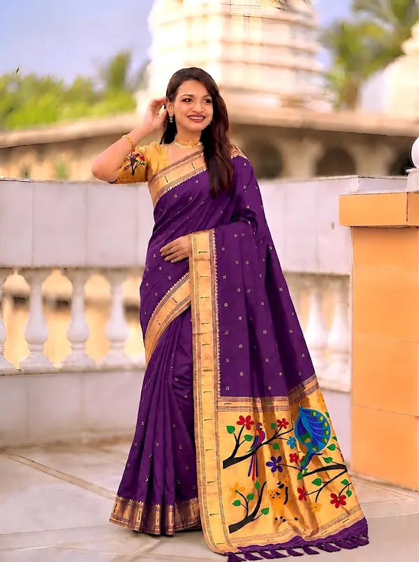 Paithani_Silk_Saree_With_Blouse_Piece