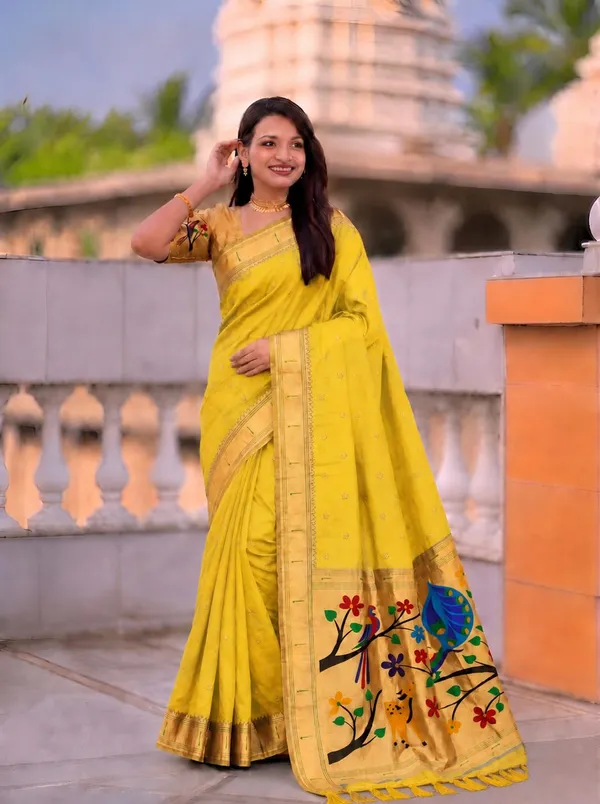 Paithani_Silk_Saree_With_Blouse_Piece