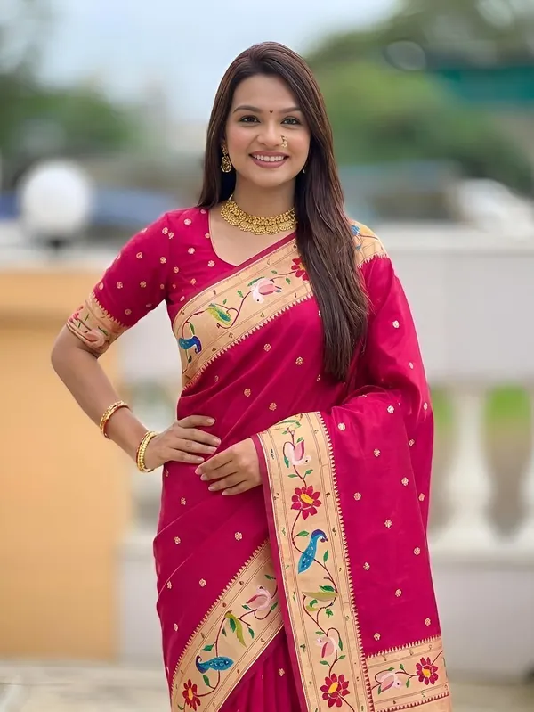 Paithani_Silk_Saree_With_Blouse_Piece