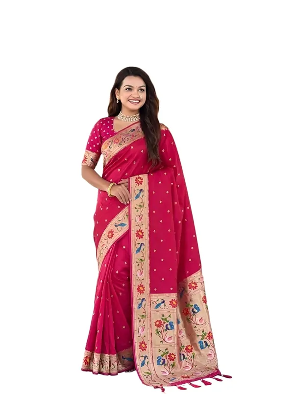 Paithani_Silk_Saree_With_Blouse_Piece