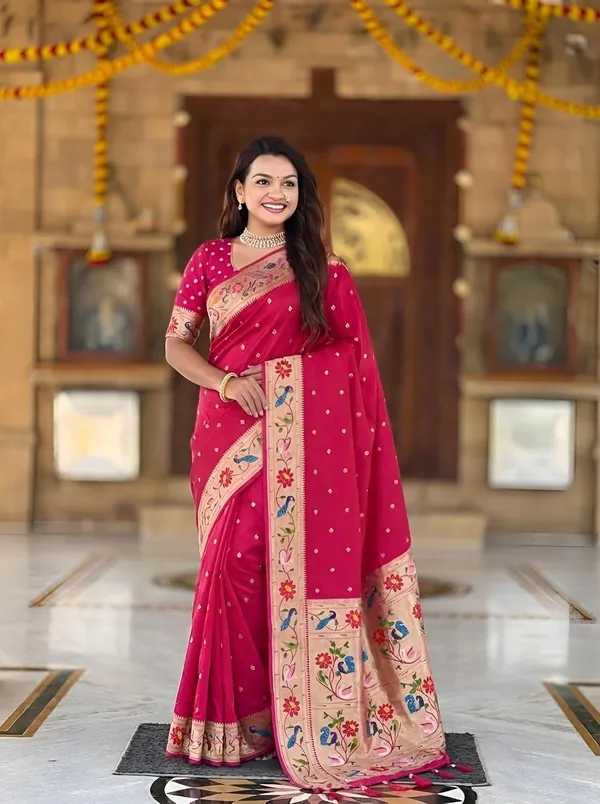Paithani_Silk_Saree_With_Blouse_Piece