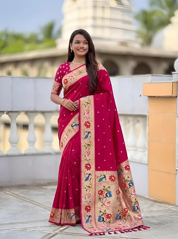 Paithani_Silk_Saree_With_Blouse_Piece