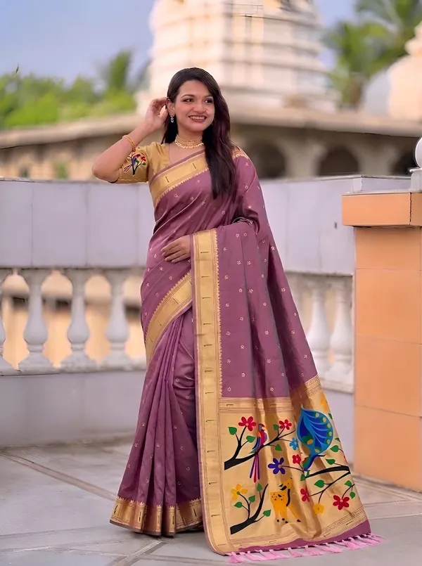 Paithani_Silk_Saree_With_Blouse_Piece