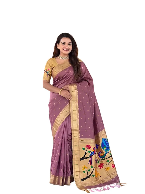 Paithani_Silk_Saree_With_Blouse_Piece
