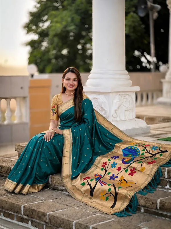Paithani_Silk_Saree_With_Blouse_Piece