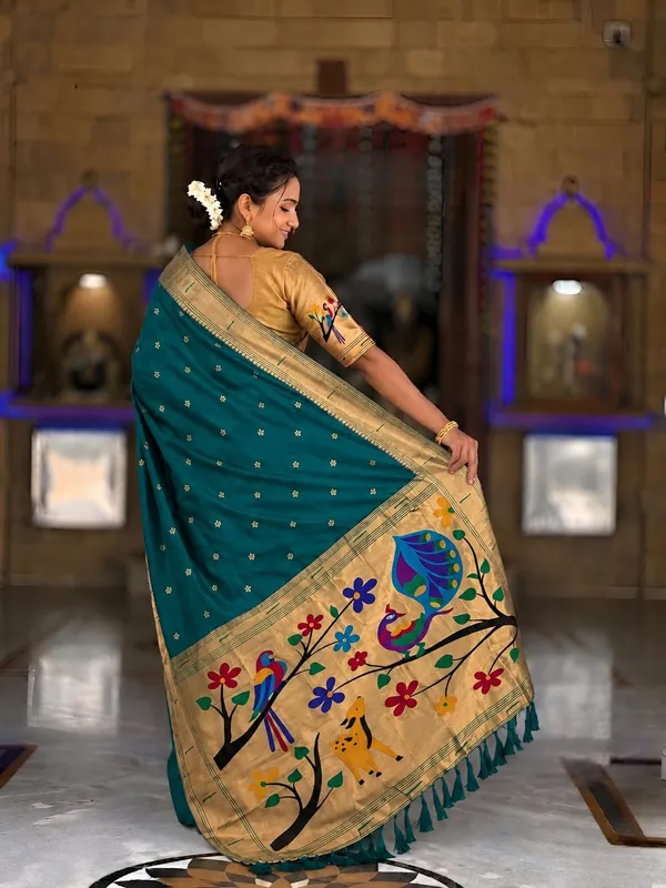 Paithani_Silk_Saree_With_Blouse_Piece