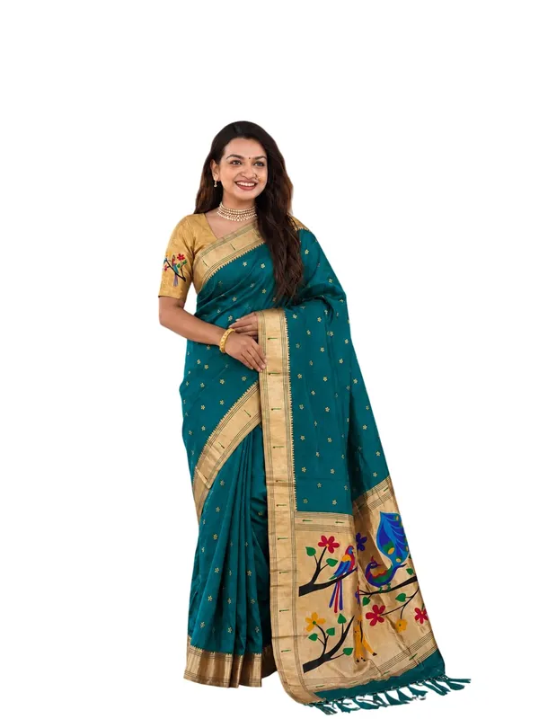 Paithani_Silk_Saree_With_Blouse_Piece
