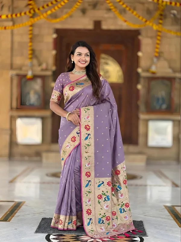 Paithani_Silk_Saree_With_Blouse_Piece