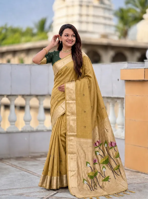 Cotton_Saree_With_Lotus_Floral_Design