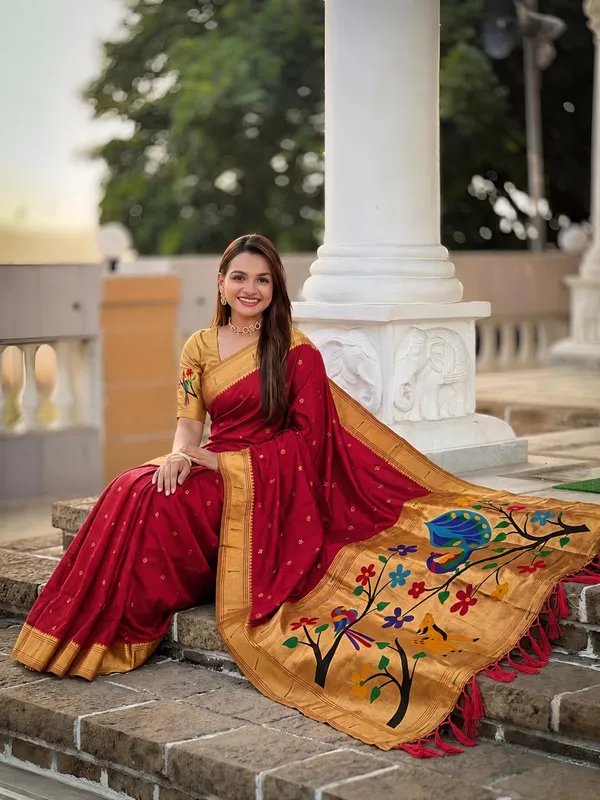 Paithani_Silk_Saree_With_Blouse_Piece