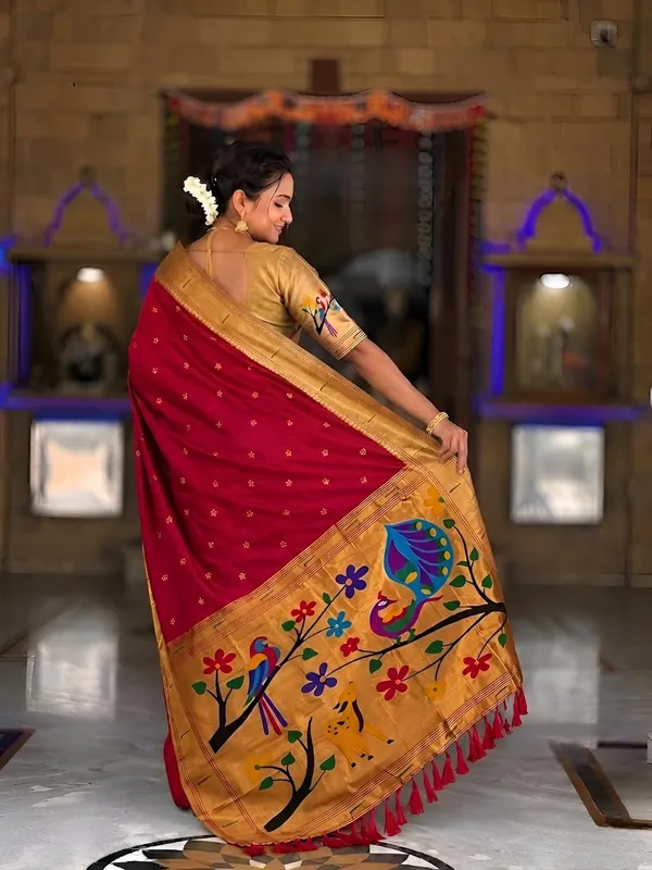 Paithani_Silk_Saree_With_Blouse_Piece