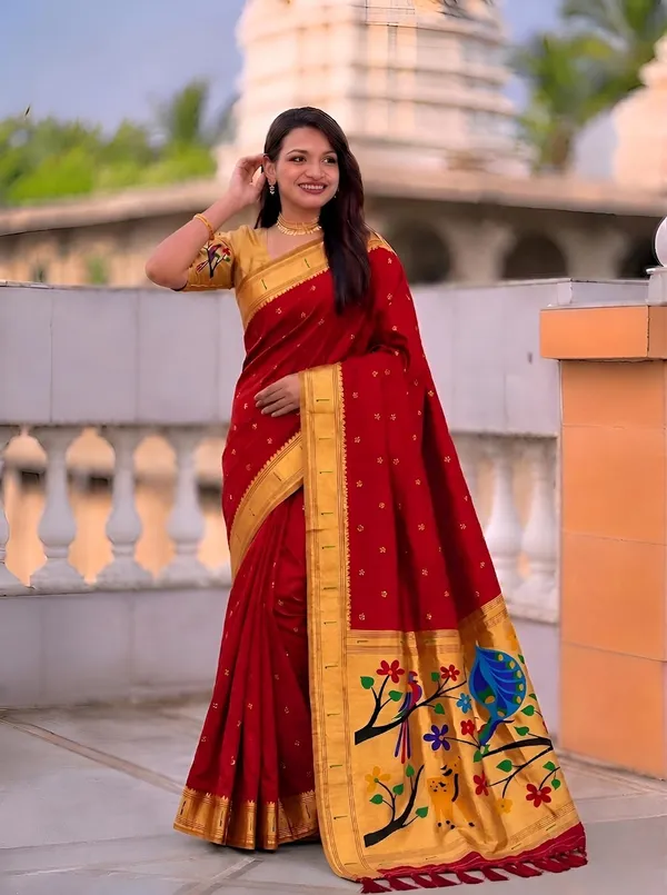 Paithani_Silk_Saree_With_Blouse_Piece