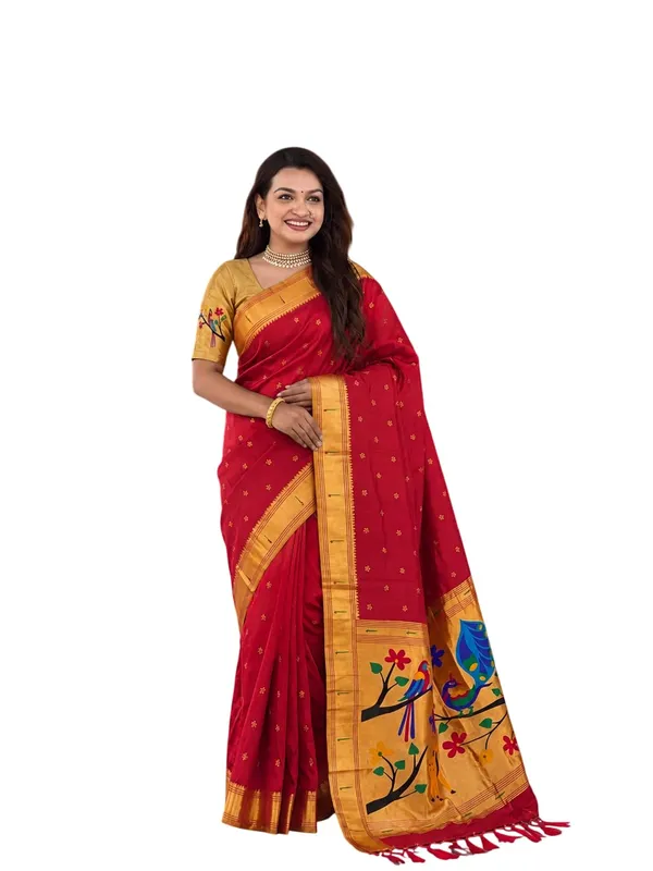 Paithani_Silk_Saree_With_Blouse_Piece