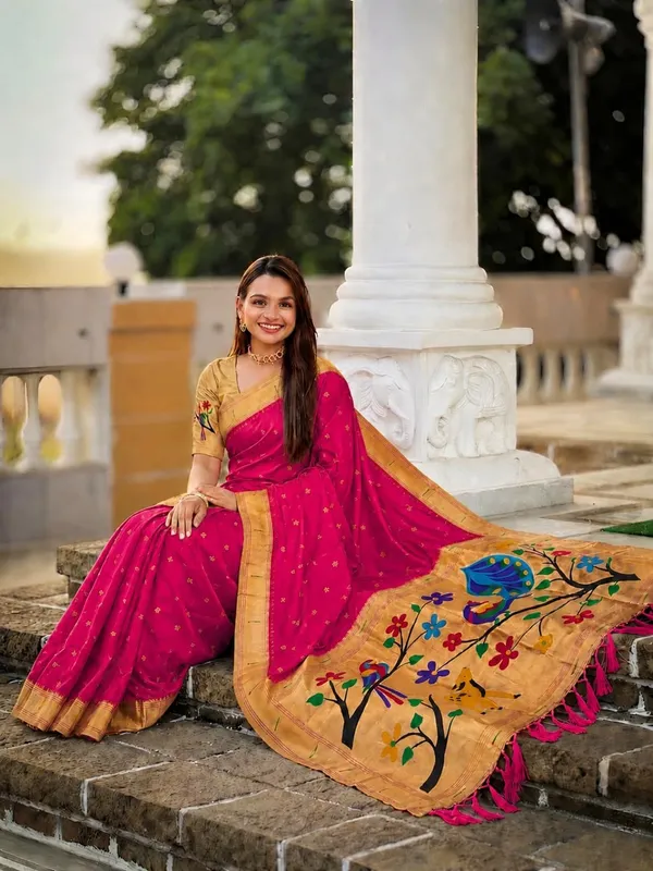 Paithani_Silk_Saree_With_Blouse_Piece