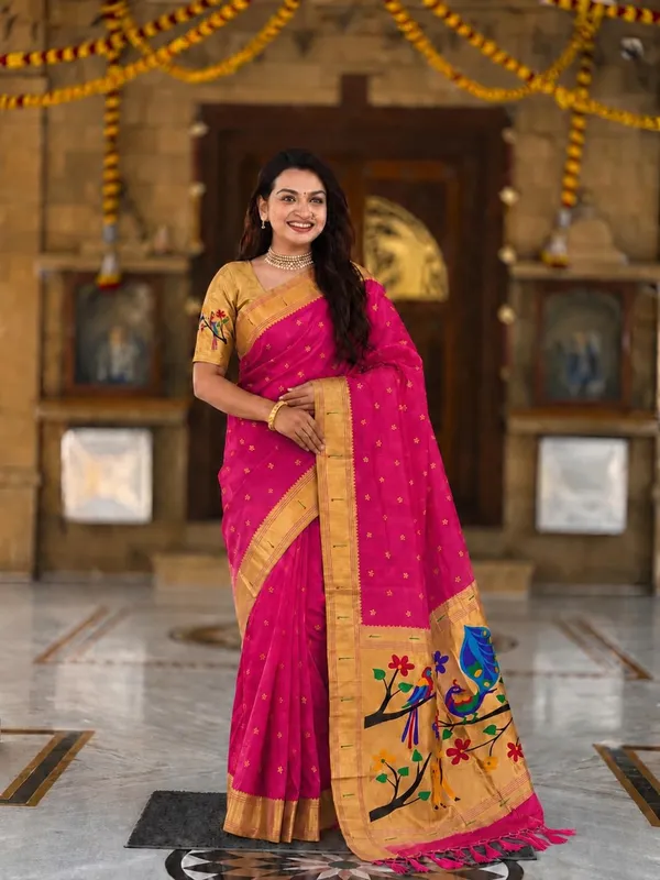 Paithani_Silk_Saree_With_Blouse_Piece