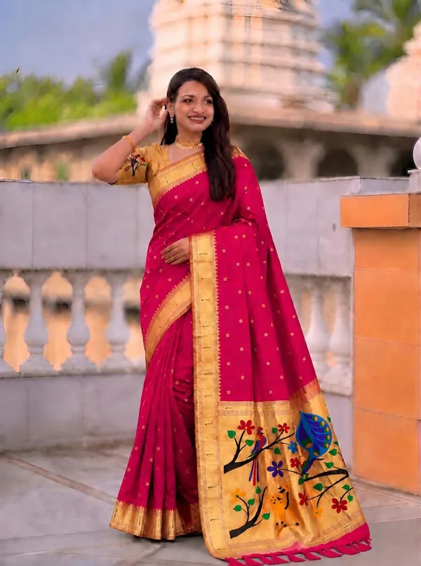 Paithani_Silk_Saree_With_Blouse_Piece