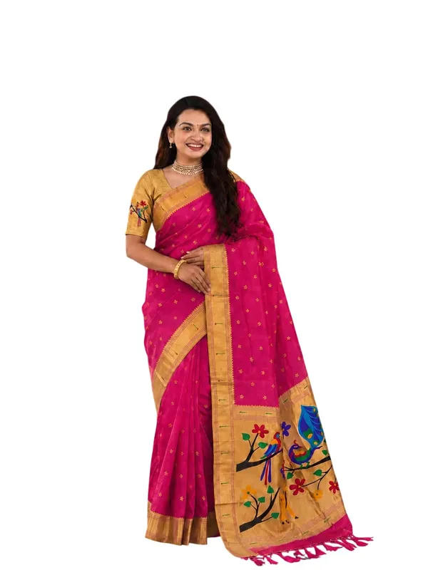 Paithani_Silk_Saree_With_Blouse_Piece
