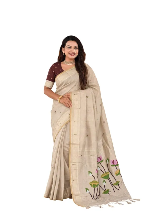 Cotton_Saree_With_Unstitched_Blouse_Piece