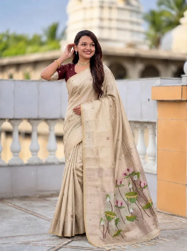 Cotton_Saree_With_Unstitched_Blouse_Piece