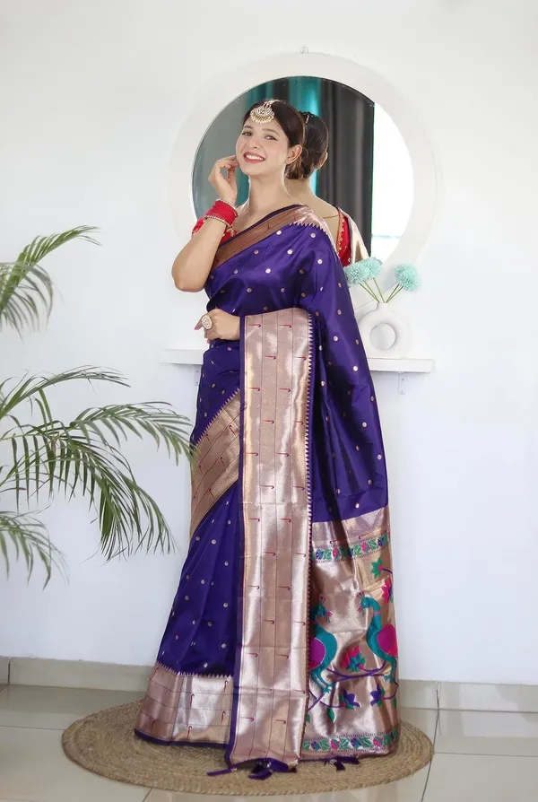 Paithani_Silk_Saree_With_Unstitched_Blouse_Piece