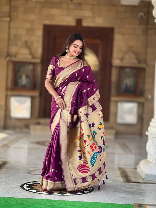 Paithani_Silk_Saree_With_Blouse_Piece