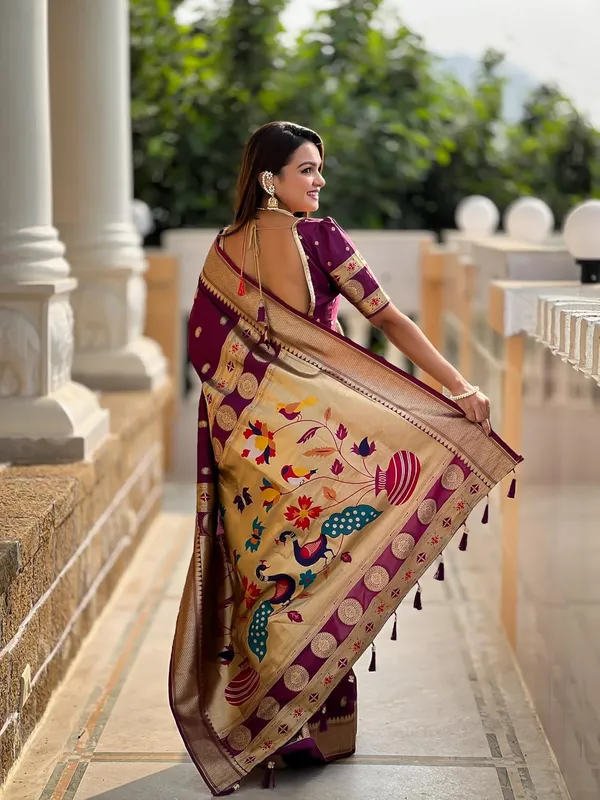 Paithani_Silk_Saree_With_Blouse_Piece