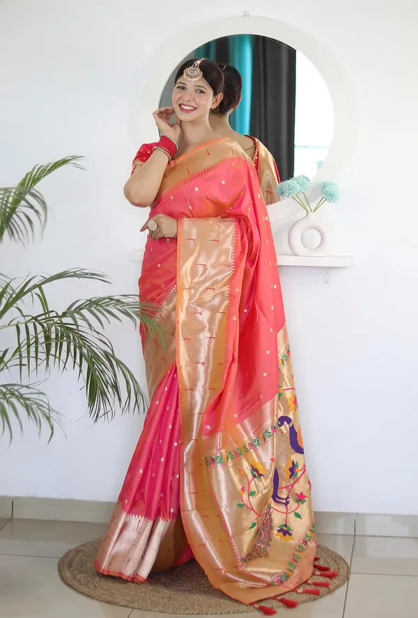 Paithani_Silk_Saree_With_Unstitched_Blouse_Piece
