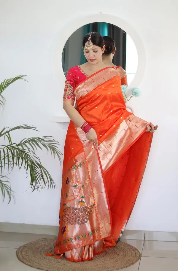 Paithani_Silk_Saree_With_Unstitched_Blouse_Piece