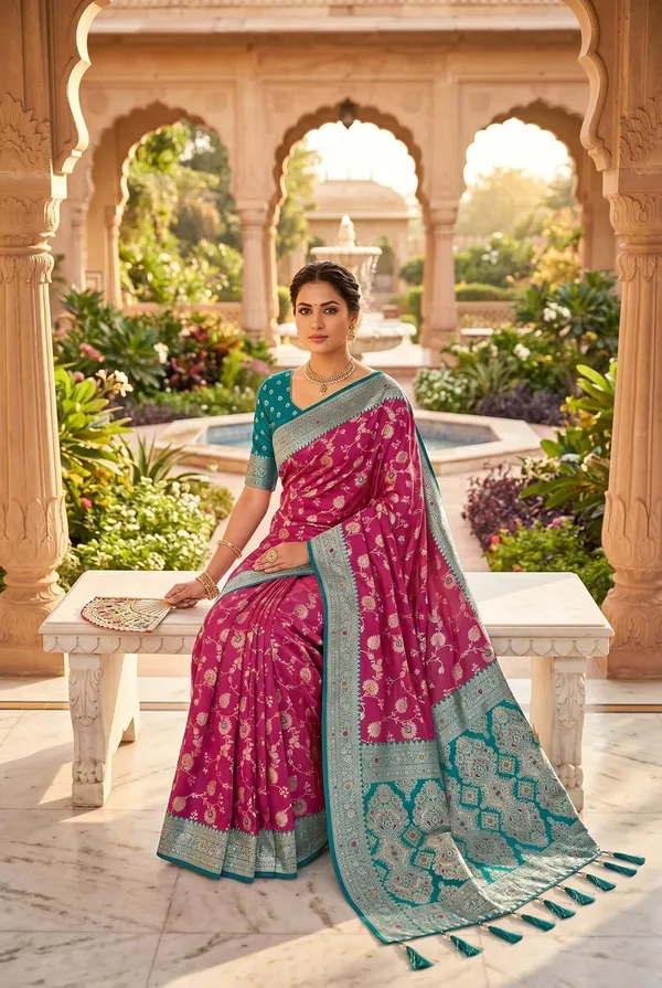 Banarasi_Silk_Saree_With_Blouse_Piece