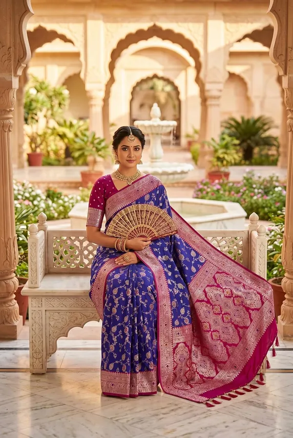 Banarasi_Silk_Saree_With_Blouse_Piece