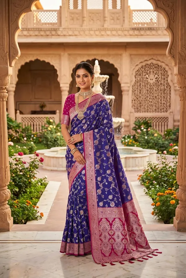 Banarasi_Silk_Saree_With_Blouse_Piece