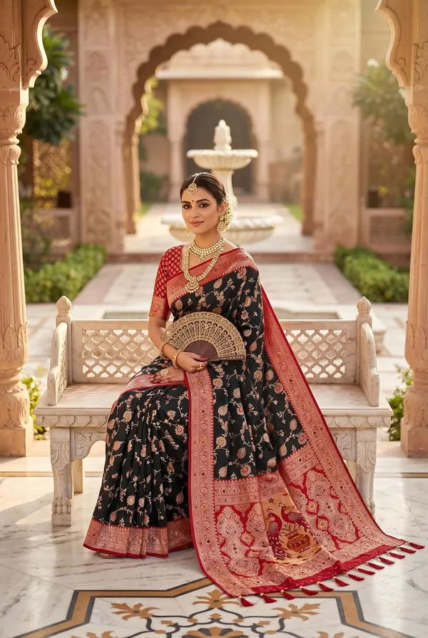 Banarasi_Silk_Saree_With_Unstitched_Blouse_Piece