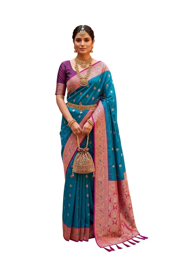 Silk_Saree_With_Zari_Weaving_And_Unstitched_Blouse_Piece